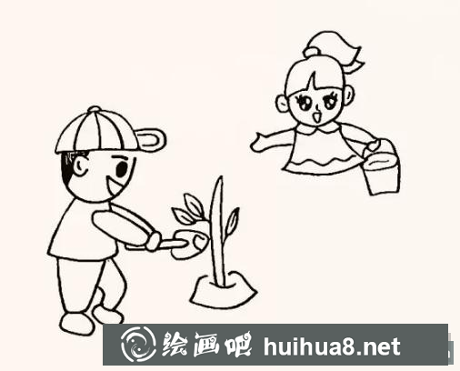 植樹(shù)節(jié)兒童畫(huà)