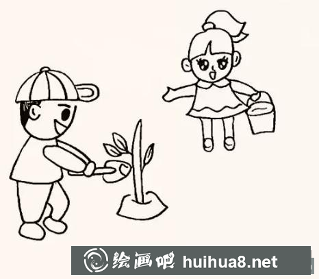 植樹(shù)節(jié)兒童畫(huà)