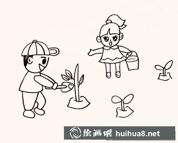 植樹(shù)節(jié)兒童畫(huà)