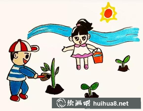 植樹(shù)節(jié)兒童畫(huà)