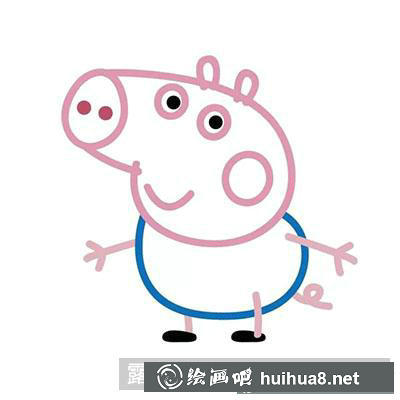 兒童畫(huà)教程：教你畫(huà)佩奇弟弟
