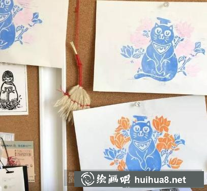 木刻動物版畫