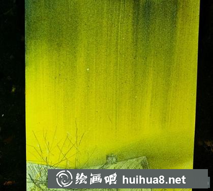 極光水彩畫步驟