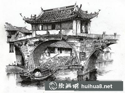 建筑鋼筆畫