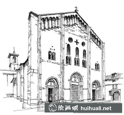 建筑鋼筆畫