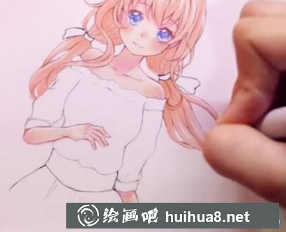 雙馬尾女孩的畫法
