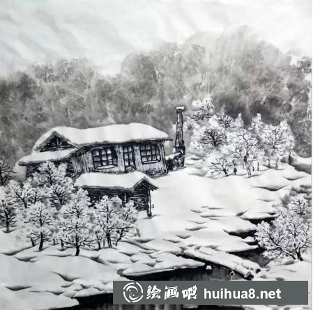 國(guó)畫雪景的畫法 國(guó)畫雪景的畫法