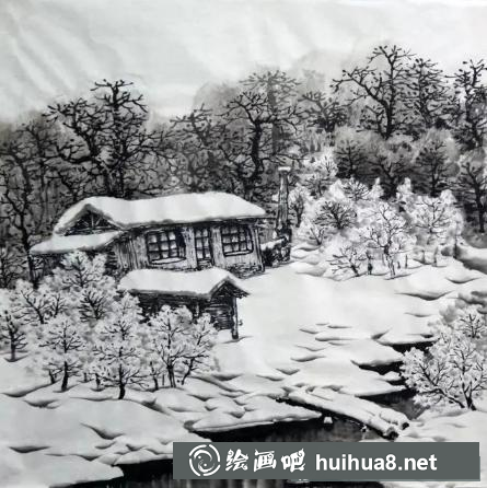 國(guó)畫雪景的畫法 國(guó)畫雪景的畫法