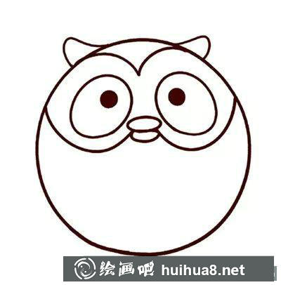 兒童畫貓頭鷹