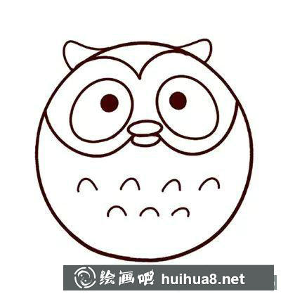 兒童畫貓頭鷹