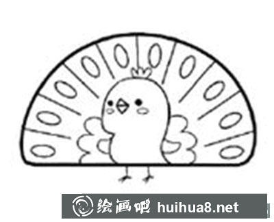 兒童畫孔雀畫法教程 兒童畫孔雀畫法教程