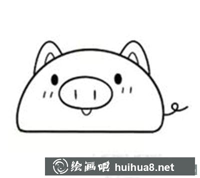兒童畫小豬