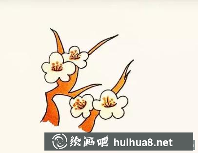 梅花兒童畫