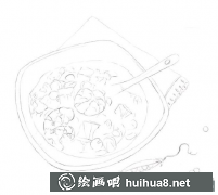 彩鉛教程：三鮮豆腐羹繪制法