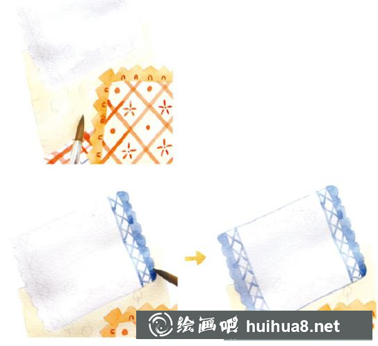 手帕水彩畫