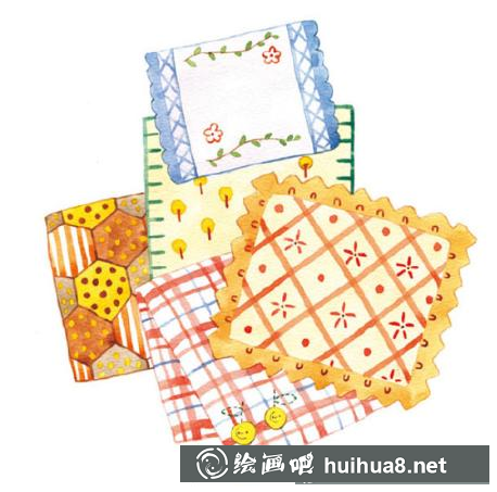 手帕水彩畫