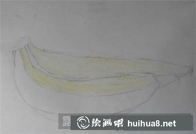用油畫(huà)棒畫(huà)根香蕉