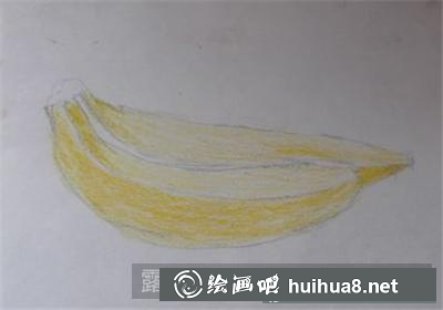 用油畫(huà)棒畫(huà)根香蕉