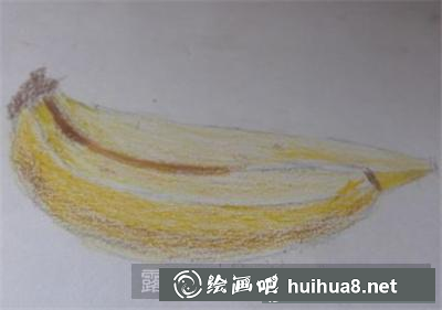 用油畫(huà)棒畫(huà)根香蕉