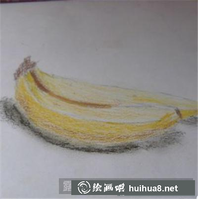 用油畫(huà)棒畫(huà)根香蕉