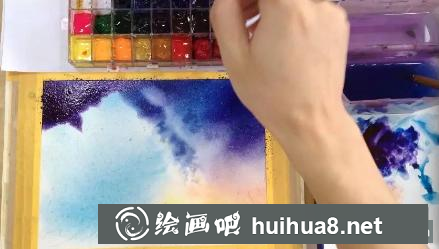 簡(jiǎn)單唯美的水彩畫星空