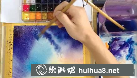 簡(jiǎn)單唯美的水彩畫星空