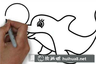 兒童畫教程：教大家畫海豚