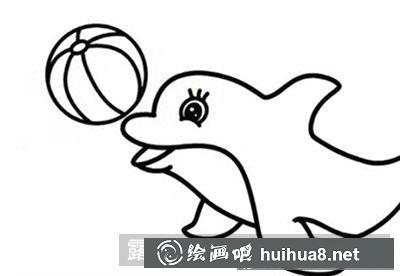 兒童畫教程：教大家畫海豚