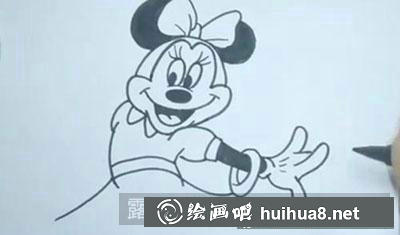 兒童畫教程：教大家畫米妮