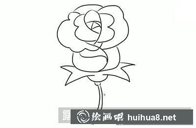 簡(jiǎn)筆畫(huà)教程：教大家繪制玫瑰花