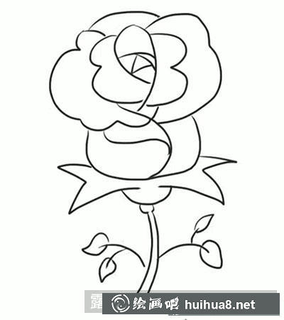 簡(jiǎn)筆畫(huà)教程：教大家繪制玫瑰花