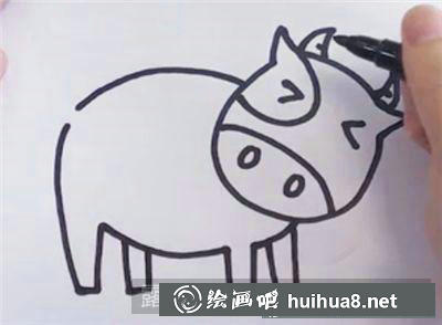 兒童畫教程：教你畫小牛