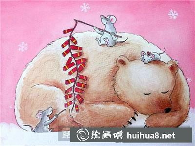 動物水彩畫