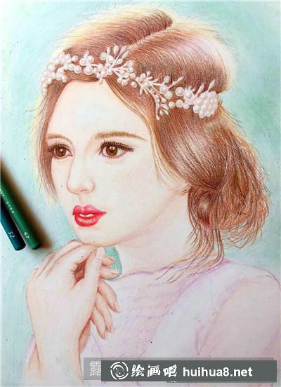 人物彩鉛畫