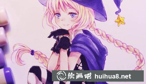 馬克筆畫(huà)二次元萌妹子
