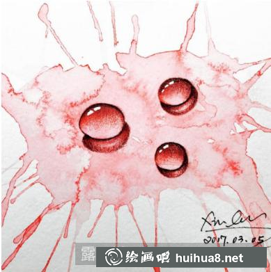 彩鉛畫水滴