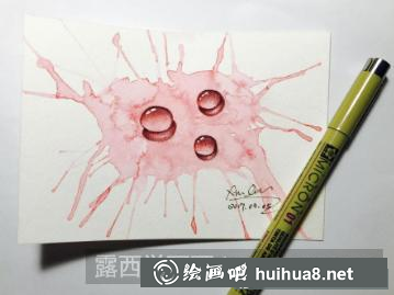 彩鉛畫水滴