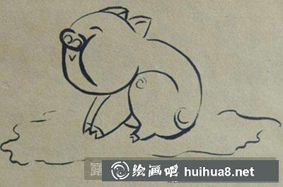 兒童畫教程：小豬怎么畫