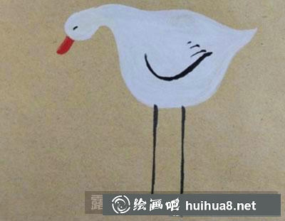 兒童畫(huà)教程：教你畫(huà)一只捕魚(yú)的鳥(niǎo)
