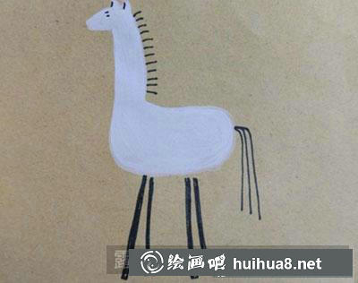 兒童畫教程：教您繪制彩色斑馬