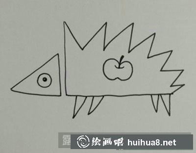 兒童畫教程：教你繪制一只小刺猬
