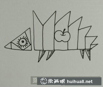兒童畫教程：教你繪制一只小刺猬