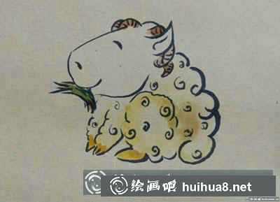 兒童畫教程：教大家畫小羊