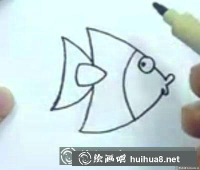 兒童畫教程：教你畫一只小魚