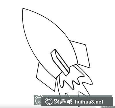 兒童畫教程：教你畫運(yùn)載火箭