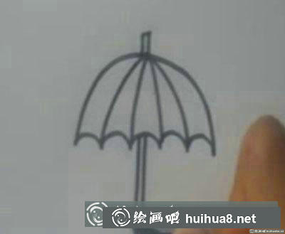 兒童畫教程：教你畫雨傘