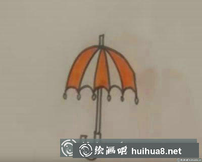 兒童畫教程：教你畫雨傘