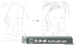 彩鉛繪讀書女孩教程