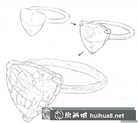 彩鉛教程黃寶石戒指繪制法