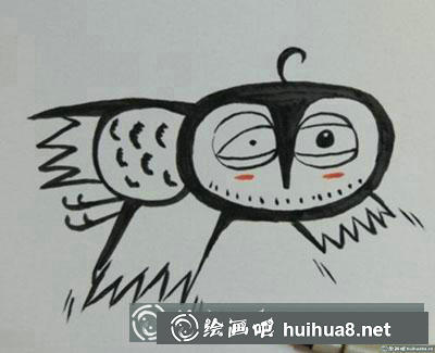 怎么畫(huà)簡(jiǎn)筆畫(huà)貓頭鷹教程